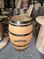 225 litrowa odrestaurowana beczka dębowa po winie - olejowana z napisami Jack Daniels - obrazek 3