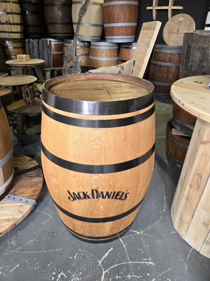 225 litrowa odrestaurowana beczka dębowa po winie - olejowana z napisami Jack Daniels - obrazek 3