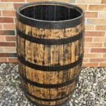 200 litrowa beczka dębowa po whiskey na DESZCZOWKE - OTWARTA - szlifowana i olejowana