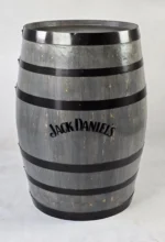 225 litrowa odrestaurowana beczka dębowa po winie - szara z napisami Jack Daniels - obrazek 4