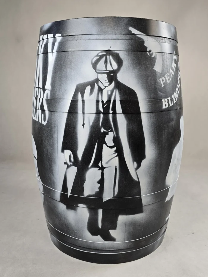 225 litrowa odrestaurowana beczka dębowa po winie - Peaky Blinders - obrazek 2
