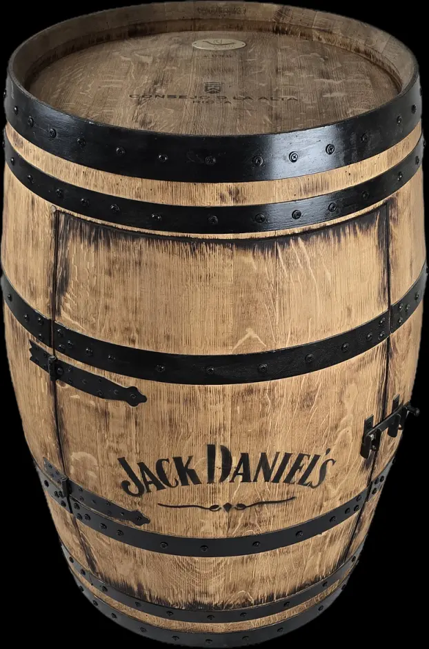 Beczki-debowe-beczka-debowa-odrestaurowana-barek-na-alkohol-whisky-prezent-na-rocznice-barek-debowy-lofotwy-na-alkohol-do-salonu-polki-na-alkohol-barek-na-wino-lezaki-na-alkohol (115) Barek na alkohol z dębowej BECZKI po winie - szlifowany, olejowany, opalany z czarnymi obręczami i półką obrotową - obrazek 1