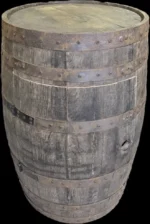 Barek na alkohol z dębowej BECZKI - postarzana, szczotkowana z półką - obrazek 8
