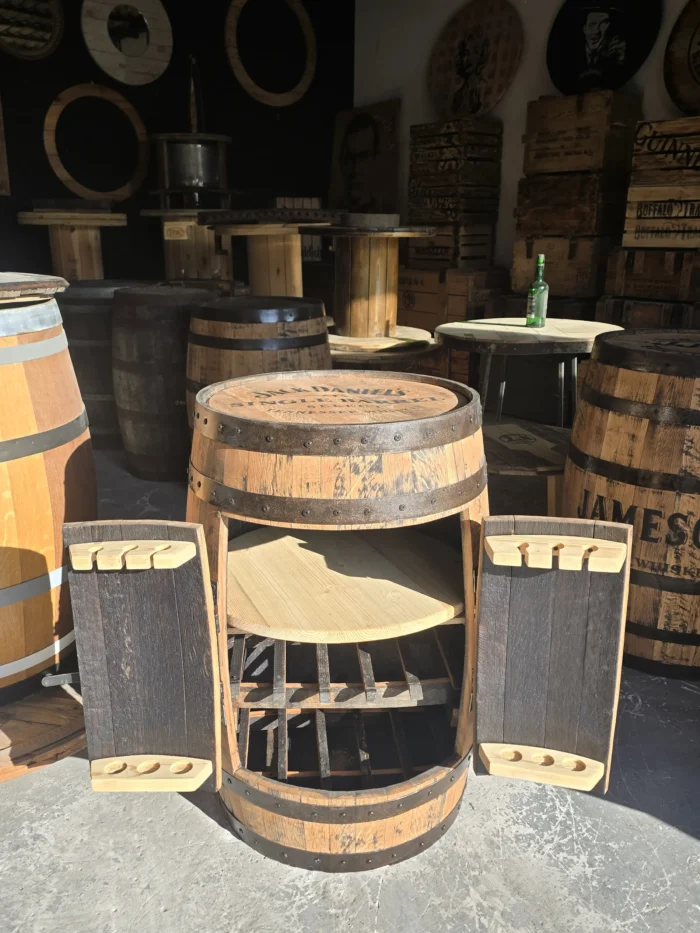 Barek na alkohol wykonany z oryginalnej dębowej 200 litrowej BECZKI po whiskey - obrazek 4