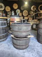 Donica ogrodowa tarasowa drewniana dębowa z beczki po whiskey - szczotkowana
