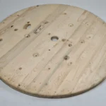 Blat ze szpuli po kablach drewniany blat loftowy industrialny okragly fi. 140 cm