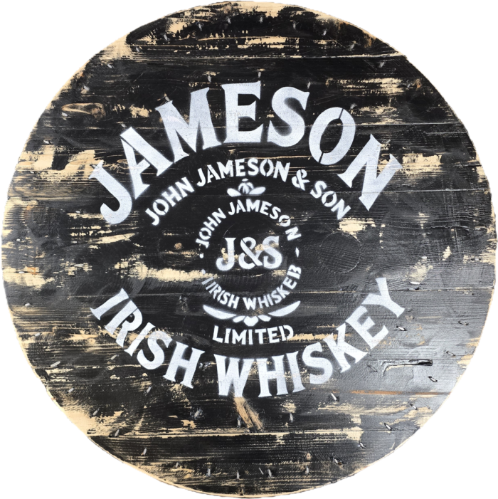 Blat drewniany ze szpuli w stylu loftowym na okrągły stolik kawowy fi. 70 - Jameson - obrazek 4