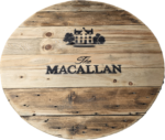 Blat ze szpuli po kablach drewniany okrągły stolik kawowy fi. 73 cm - Macallan - obrazek 3
