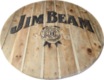 Blat ze szpuli po kablach odrestaurowany w stylu loftowym fi. 100 - Jim Beam