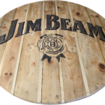 Blat ze szpuli po kablach odrestaurowany w stylu loftowym fi. 100 - Jim Beam