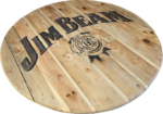 Blat ze szpuli po kablach odrestaurowany w stylu loftowym fi. 100 - Jim Beam - obrazek 2