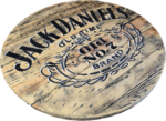 Blat drewniany ze szpuli na stolik kawowy fi. 80 - Jack Daniels old NO. 7 - obrazek 4