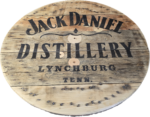 Blat ze szpuli po kablach na gotowo okrągły w stylu loftowym fi. 80 - Jack Daniel Distillery Lynchburg - obrazek 4