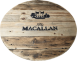 Blat ze szpuli po kablach drewniany okrągły stolik kawowy fi. 73 cm - Macallan - obrazek 4