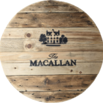 Blat ze szpuli po kablach drewniany okrągły stolik kawowy fi. 73 cm - Macallan