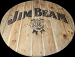 Blat ze szpuli po kablach odrestaurowany w stylu loftowym fi. 100 - Jim Beam - obrazek 5