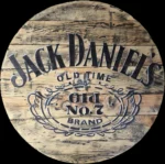 Blat drewniany ze szpuli na stolik kawowy fi. 80 - Jack Daniels old NO. 7 - obrazek 6