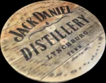 Blat ze szpuli po kablach na gotowo okrągły w stylu loftowym fi. 80 - Jack Daniel Distillery Lynchburg - obrazek 7