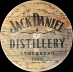Blat ze szpuli po kablach na gotowo okrągły w stylu loftowym fi. 80 - Jack Daniel Distillery Lynchburg - obrazek 6