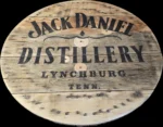 Blat ze szpuli po kablach na gotowo okrągły w stylu loftowym fi. 80 - Jack Daniel Distillery Lynchburg - obrazek 5