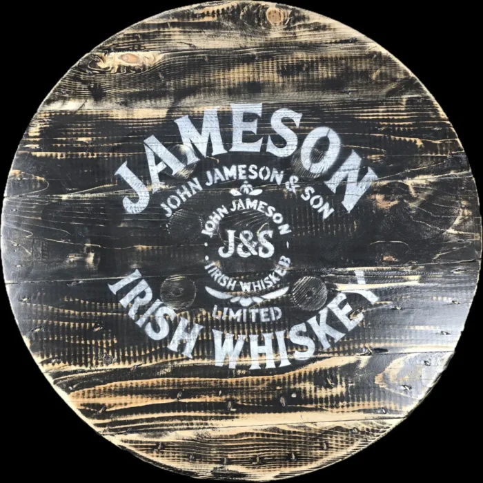 Blat drewniany ze szpuli w stylu loftowym na okrągły stolik kawowy fi. 70 - Jameson - obrazek 7