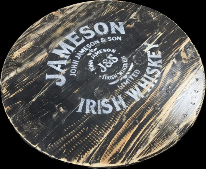 Blat drewniany ze szpuli w stylu loftowym na okrągły stolik kawowy fi. 70 - Jameson - obrazek 6