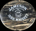 Blat drewniany ze szpuli w stylu loftowym na okrągły stolik kawowy fi. 70 - Jameson - obrazek 5