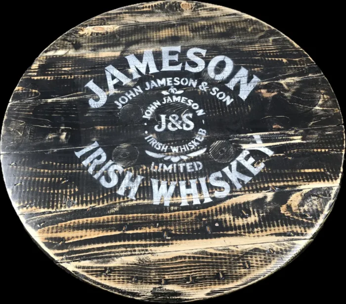 Blat drewniany ze szpuli w stylu loftowym na okrągły stolik kawowy fi. 70 - Jameson - obrazek 5