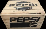 Skrzynka drewniana po owocach jedynka 50x40x30 stolik do leżaków - Pepsi - obrazek 2