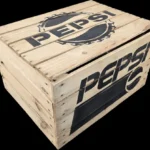 Skrzynka drewniana po owocach jedynka 50x40x30 stolik do leżaków - Pepsi