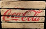 Skrzynka drewniana po owocach jedynka 50x40x30 stolik do leżaków - Coca Cola - obrazek 4