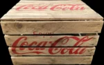 Skrzynka drewniana po owocach jedynka 50x40x30 stolik do leżaków - Coca Cola - obrazek 2