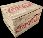 Skrzynka drewniana po owocach jedynka 50x40x30 stolik do leżaków - Coca Cola - obrazek 3