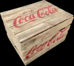 Skrzynka drewniana po owocach jedynka 50x40x30 stolik do leżaków - Coca Cola
