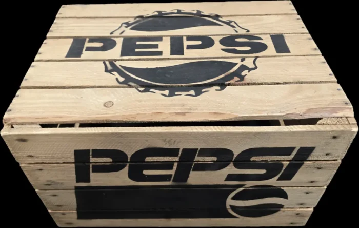 Skrzynka drewniana po owocach jedynka 50x40x30 stolik do leżaków - Pepsi - obrazek 5